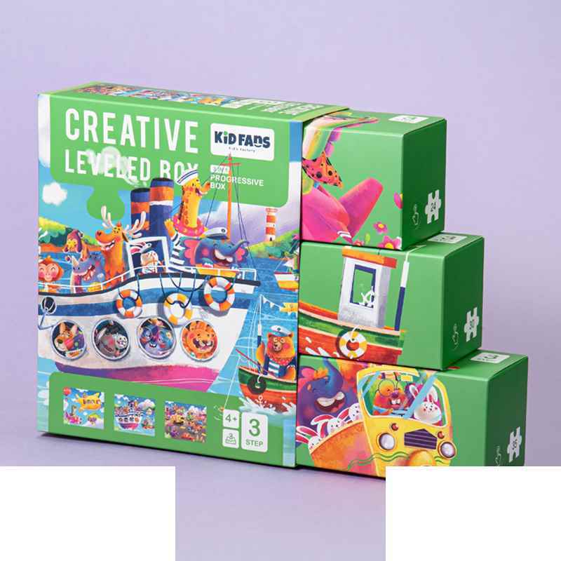 پازل کیدفنز حمل و نقل | 89 تکه Creative Level Box Kids Transportation | کد 2402